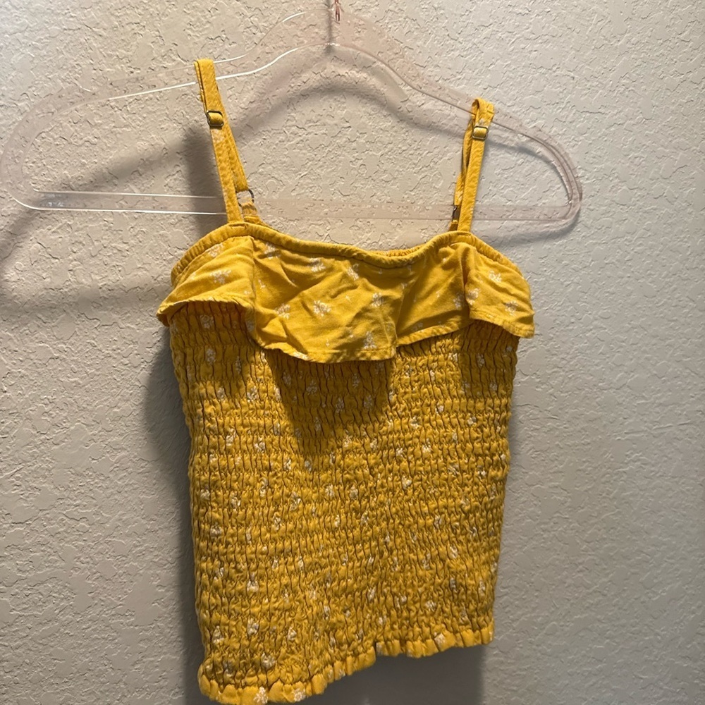 Abercrombie Kids Yellow Smocked Camisole Size 13/14